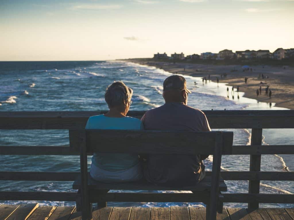 Retire Couple on Bench