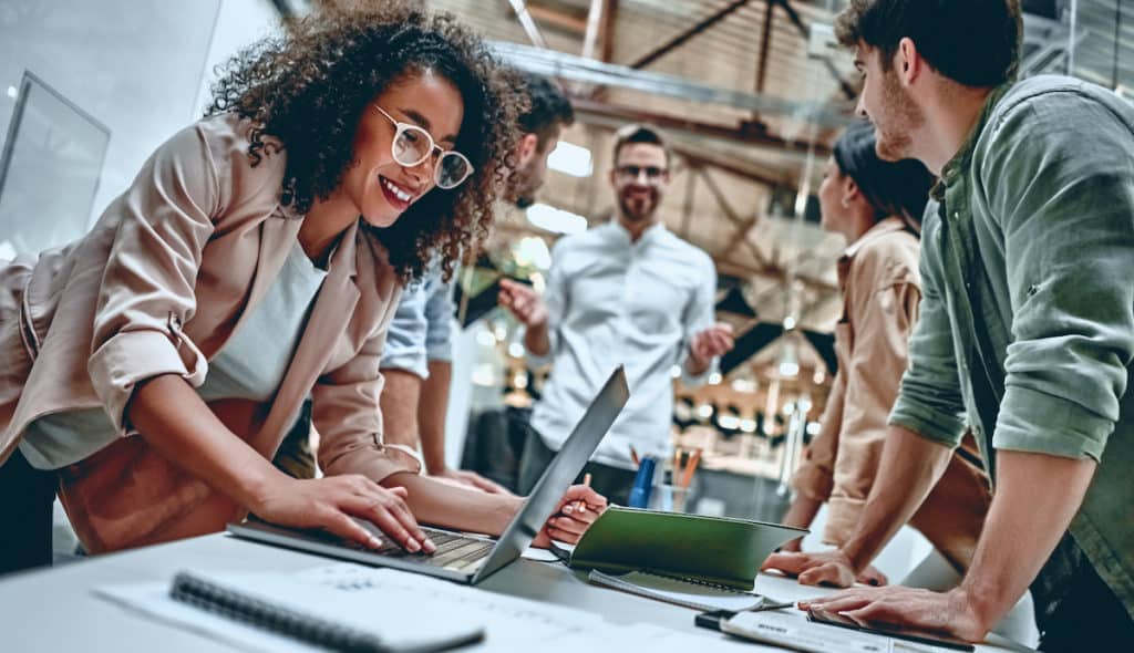 Young business people in office