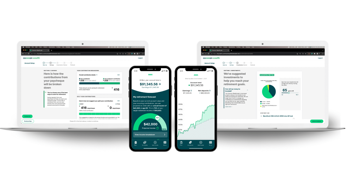 Common Wealth Retirement Tools on Desktop and Mobile Devices