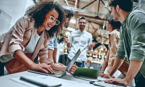 Young business people in office
