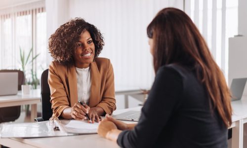 Advisor speaking to client about changes to CAP Guidelines